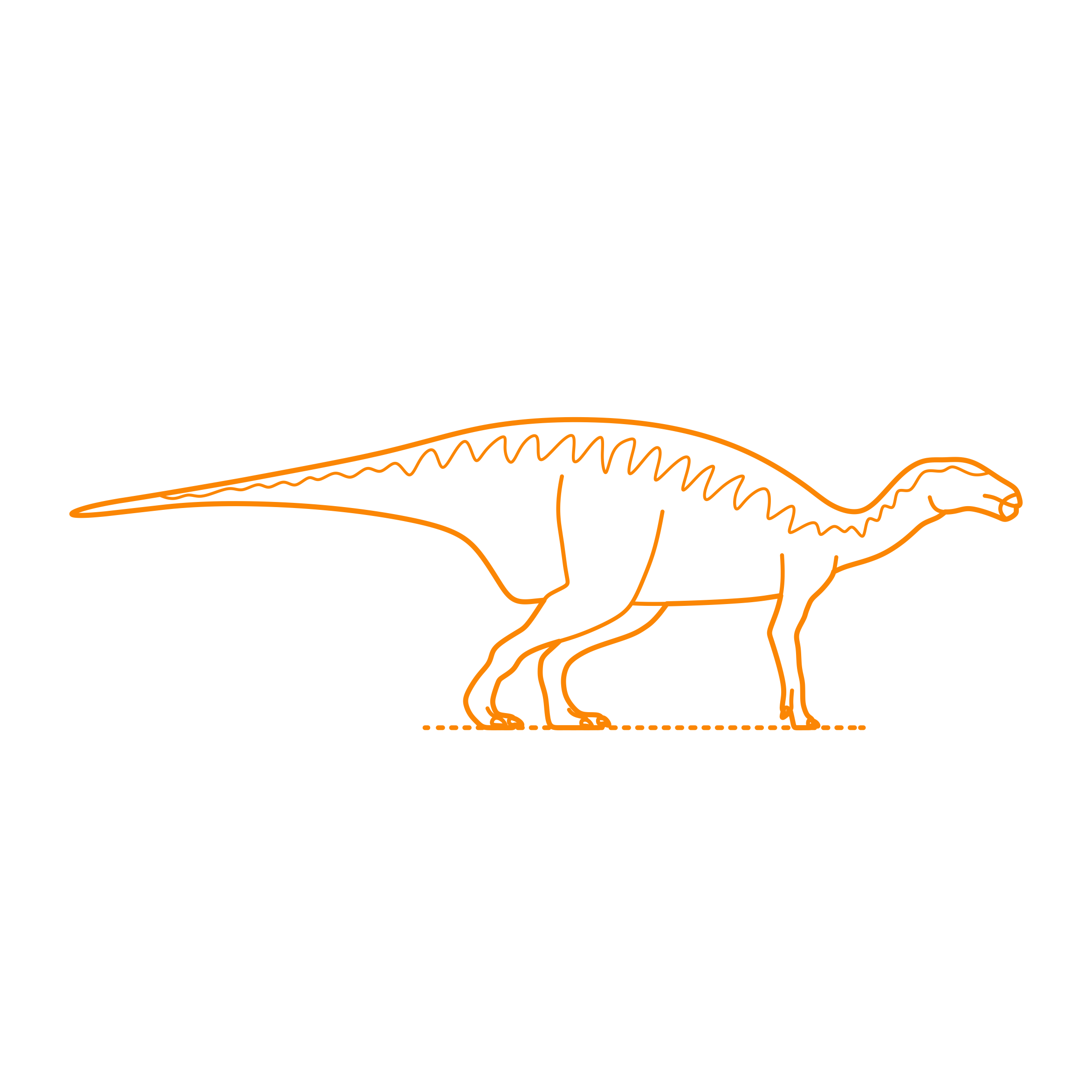 Animals Dinosaurs Iguanodon Tracing Svg Vector Free Vectors
